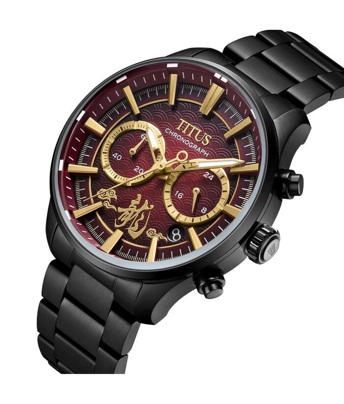 Saber "Year of Dragon" Chronograph Quartz Stainless Steel Watch Box Set (W06-03339-001)