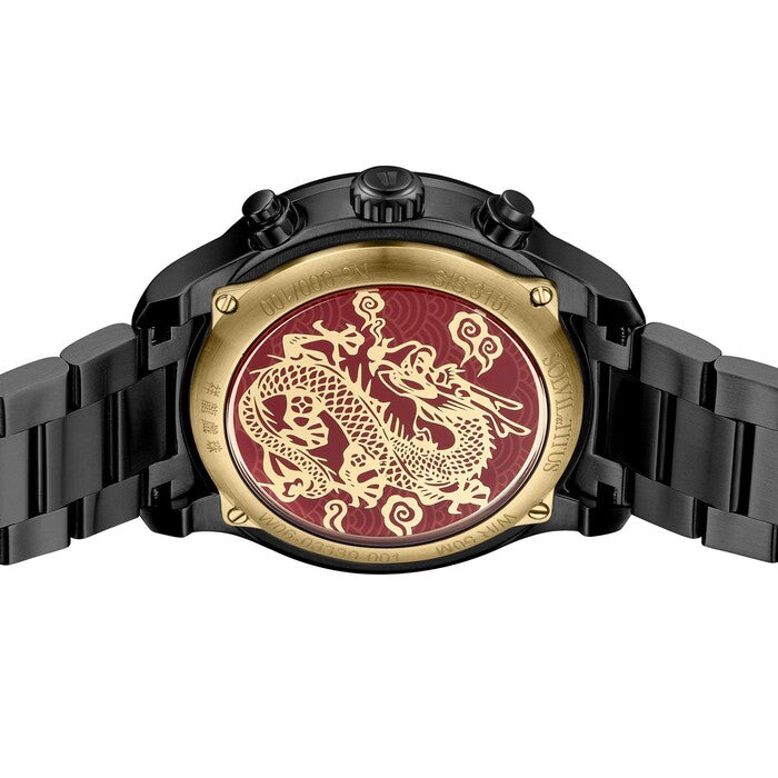 Saber "Year of Dragon" Chronograph Quartz Stainless Steel Watch Box Set (W06-03339-001)